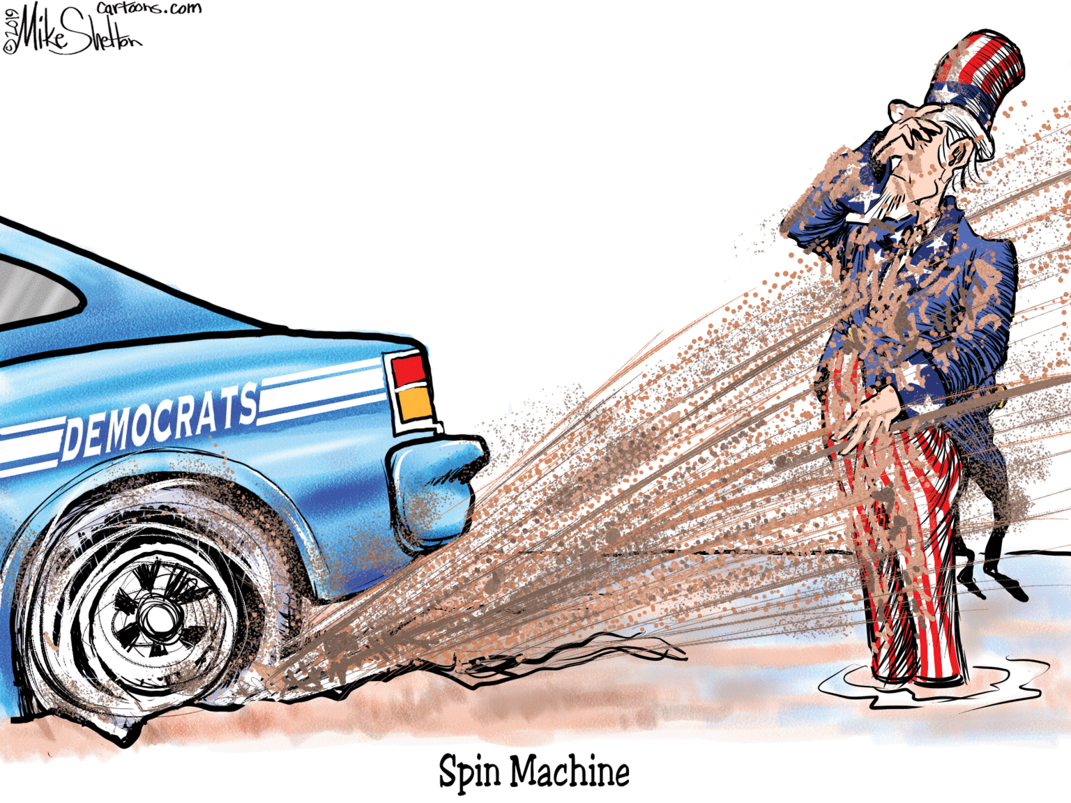 Automotive design OCR: Cartoons.com DEMOCRATS Spin Machine Cartoons.com DEMOCRATS Spin Machine