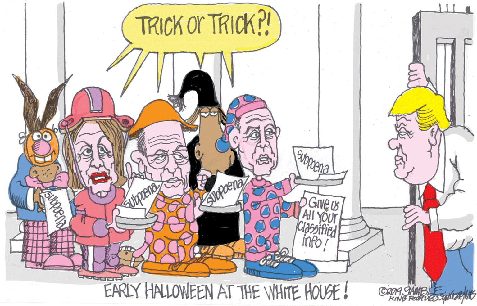 Line OCR: TRICK Or TRICK?! GIve us All YOur Ciassificed info ? Supcena EARLY HALLOWEEN AT THE WHITE HOUSE! KING Fetie. TRICK Or TRICK?! GIve us All YOur Ciassificed info ? Supcena EARLY HALLOWEEN AT THE WHITE HOUSE! KING Fetie.