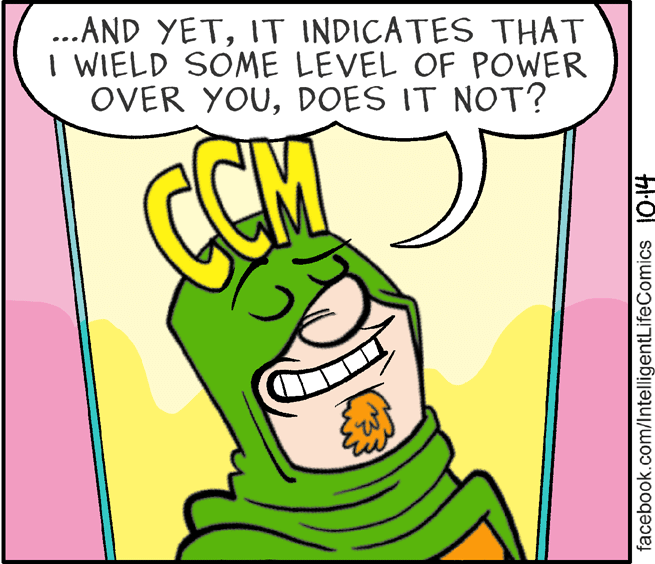 Finger OCR: ...AND YETIT INDICATES THAT I WIELD SOME LEVEL OF POWER OVER YOUDOES IT NOT? facebook.com/IntelligentLifeComics 10:14 ...AND YETIT INDICATES THAT I WIELD SOME LEVEL OF POWER OVER YOUDOES IT NOT? facebook.com/IntelligentLifeComics 10:14