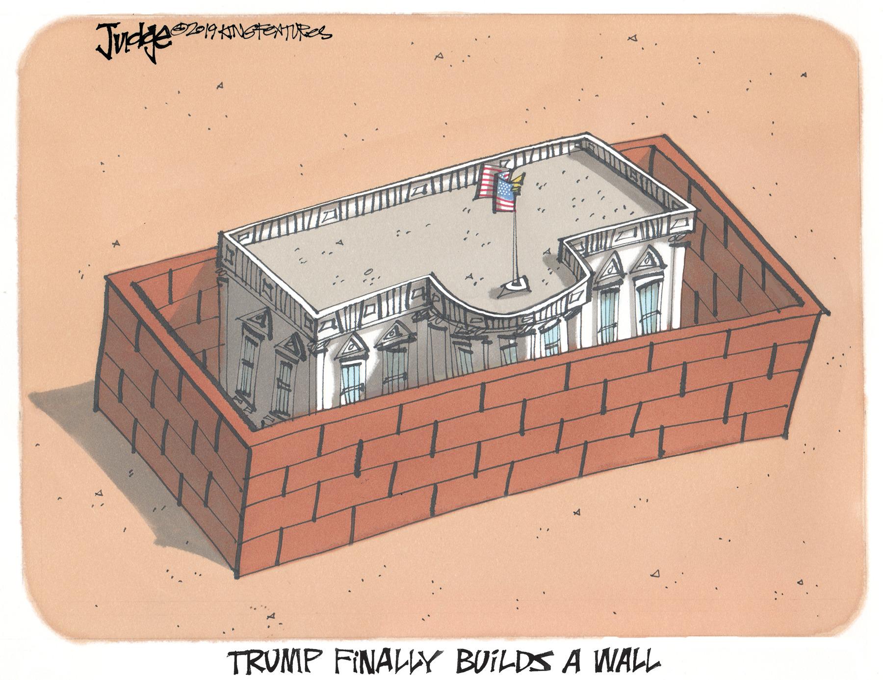 Diagram OCR: TRUMP FINALLY BUILDS A WALL TRUMP FINALLY BUILDS A WALL