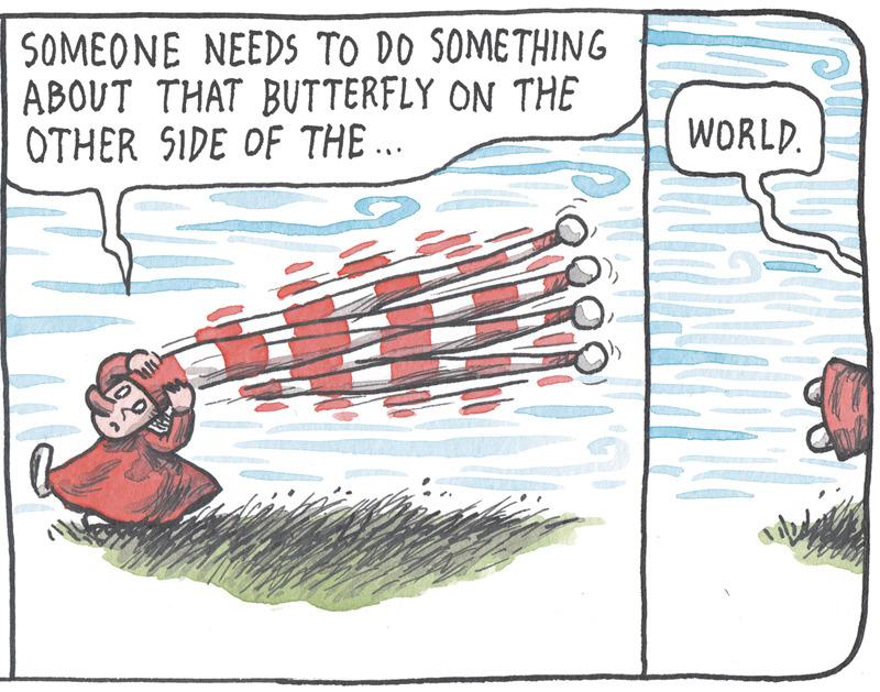 Handwriting OCR: SOMEONE NEEDS TO DO SOMETHING ABOUT THAT BUTTERFLY ON THE OTHER SIDE OF THE .. WORLD. SOMEONE NEEDS TO DO SOMETHING ABOUT THAT BUTTERFLY ON THE OTHER SIDE OF THE .. WORLD.