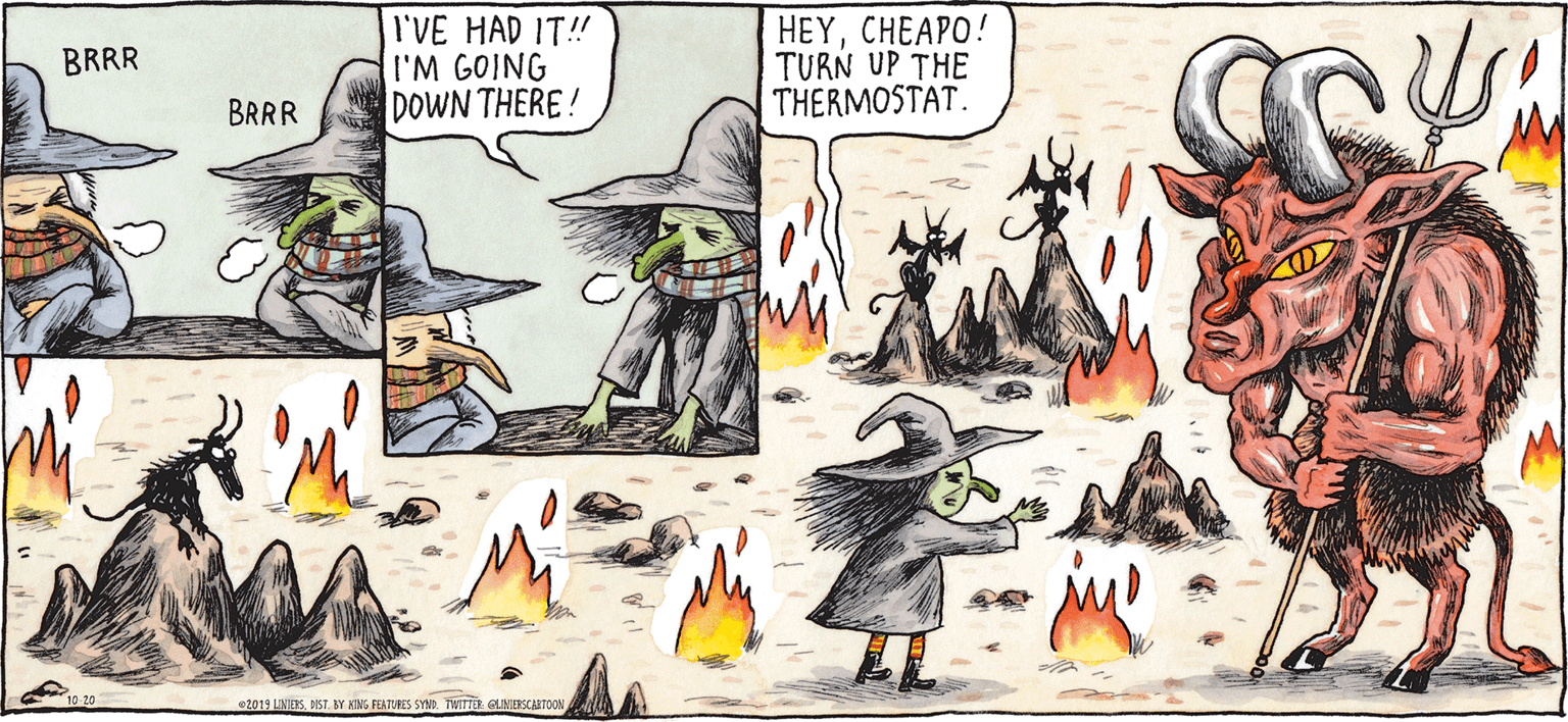 Poster OCR: MACA NUDO-LINIERS I'VE HAD IT! I'M GOING DOWN THERE! HEYCHEAPO! TURN UP THE THERMOSTAT. BRRR BRRR e MES ST. WG FEARES sne TWif ouc MACA NUDO-LINIERS I'VE HAD IT! I'M GOING DOWN THERE! HEYCHEAPO! TURN UP THE THERMOSTAT. BRRR BRRR e MES ST. WG FEARES sne TWif ouc