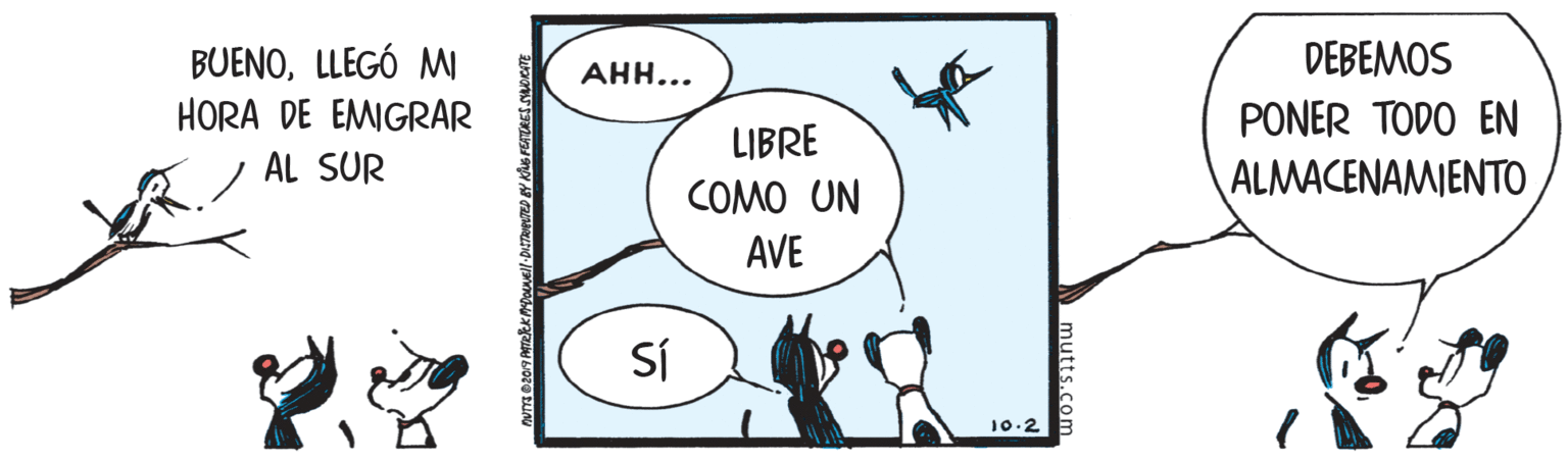 Sharing OCR: BUENOLLEGÓ M AHH... DEBEMOS HORA DE EMIGRAR PONER TODO EN LIBRE AL SUR ALMACENAMIENTO COMO UN AVE SÍ 10.2 mutts.com BUENOLLEGÓ M AHH... DEBEMOS HORA DE EMIGRAR PONER TODO EN LIBRE AL SUR ALMACENAMIENTO COMO UN AVE SÍ 10.2 mutts.com