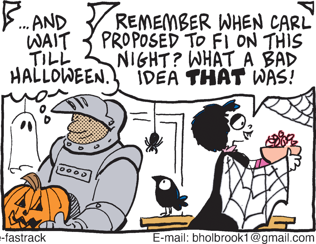 Squash OCR: E„AND WAIT TILL HALLOWEEN. REMEMBER WHEN CARL PROPOSED TO FI ON THIS NIGHT? WHATA BAD IDEA THAT WAS! ... e-fastrack E-mail: bholbrook1@gmail.com E„AND WAIT TILL HALLOWEEN. REMEMBER WHEN CARL PROPOSED TO FI ON THIS NIGHT? WHATA BAD IDEA THAT WAS! ... e-fastrack E-mail: bholbrook1@gmail.com