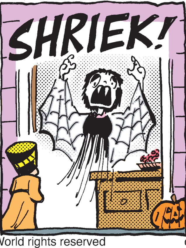 Drawing OCR: SHRIEK! Vorld rights reserved SHRIEK! Vorld rights reserved