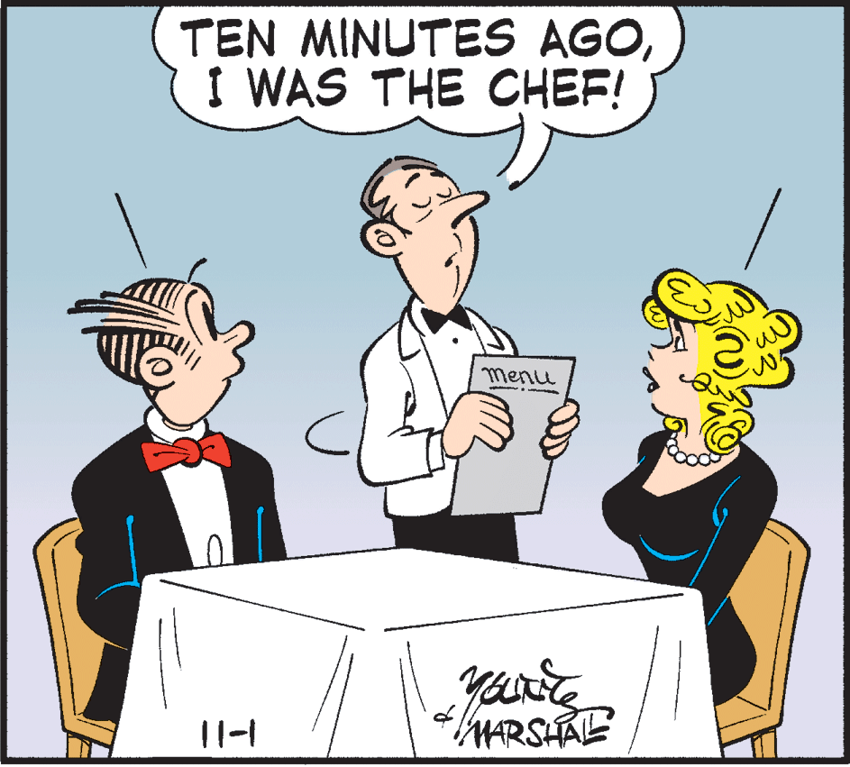 Pleased OCR: TEN MINUTES AGOI WAS THE CHEF! menu MARSHAL TEN MINUTES AGOI WAS THE CHEF! menu MARSHAL