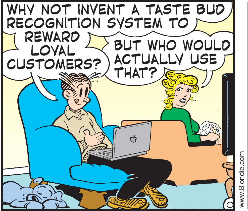 Lap OCR: WHY NOT INVENT A TASTE BUD RECOGNITION SYSTEM TO REWARD LOYAL CUSTOMERS? ) ACTUALLY USE BUT WHO WOULD THAT? www.Blondie.com WHY NOT INVENT A TASTE BUD RECOGNITION SYSTEM TO REWARD LOYAL CUSTOMERS? ) ACTUALLY USE BUT WHO WOULD THAT? www.Blondie.com