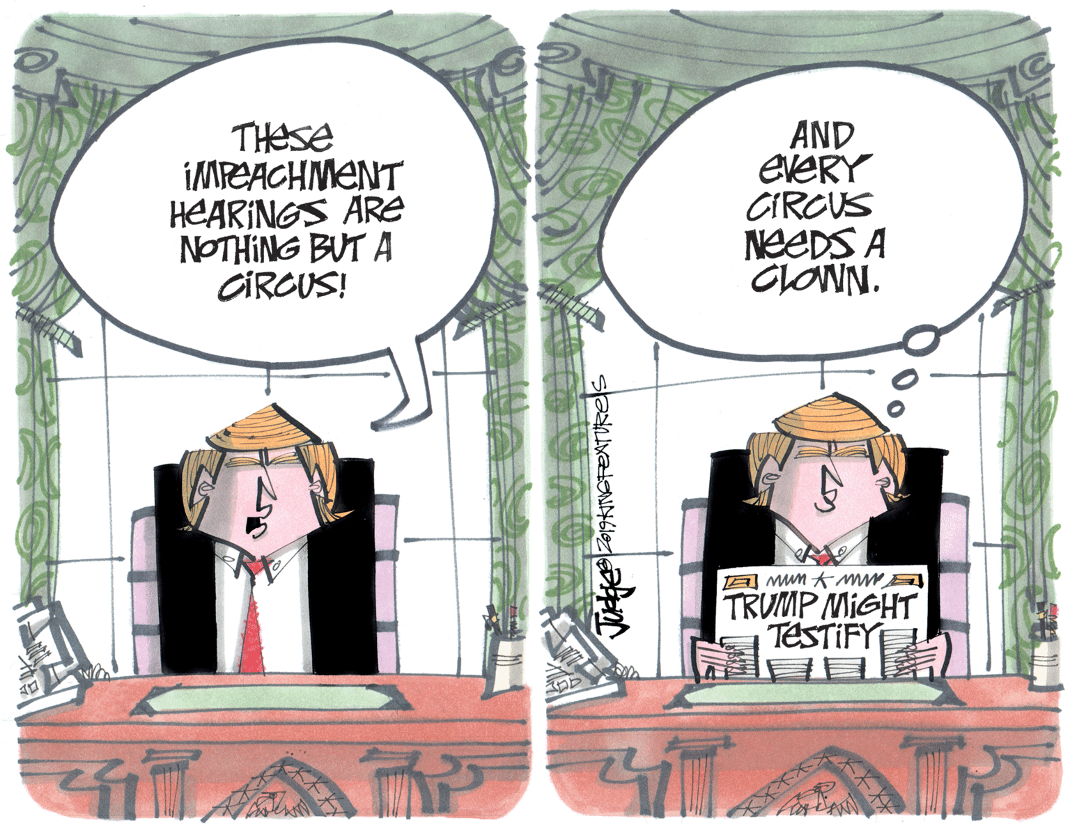 Window OCR: THESE IMPEACHMENT HEARINGS ARE NOTHING BUT A CIROUS! AND EVERY CIRCUS NEEDS A CLONN. A MM AM TRUMP MIGHT TéSTIFYE ? THESE IMPEACHMENT HEARINGS ARE NOTHING BUT A CIROUS! AND EVERY CIRCUS NEEDS A CLONN. A MM AM TRUMP MIGHT TéSTIFYE ?