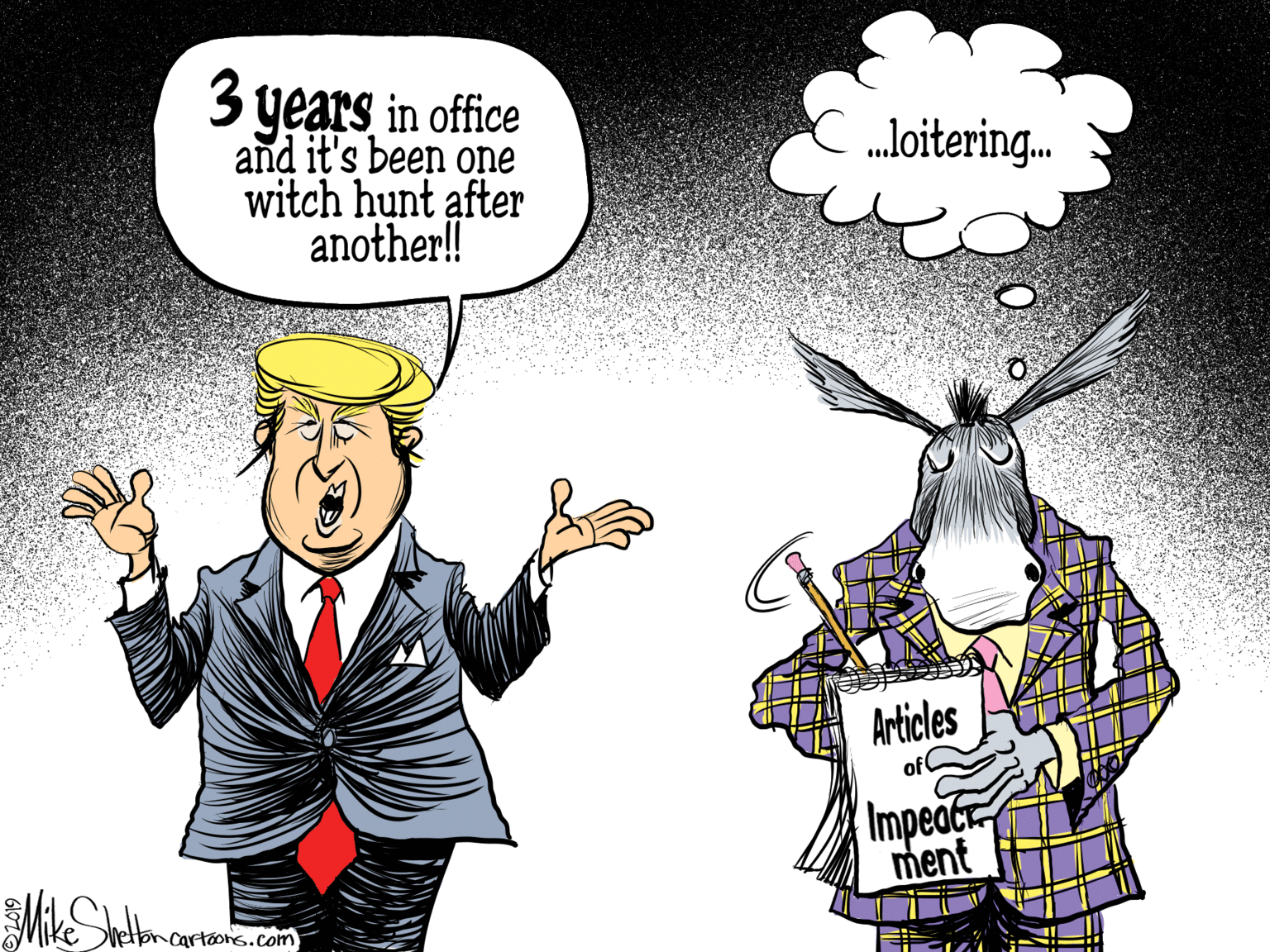 Thumb OCR: 3 years in office and it's been one witch hunt after another! .loitering. Articles of Impedir ment hettoncartéons.com 3 years in office and it's been one witch hunt after another! .loitering. Articles of Impedir ment hettoncartéons.com