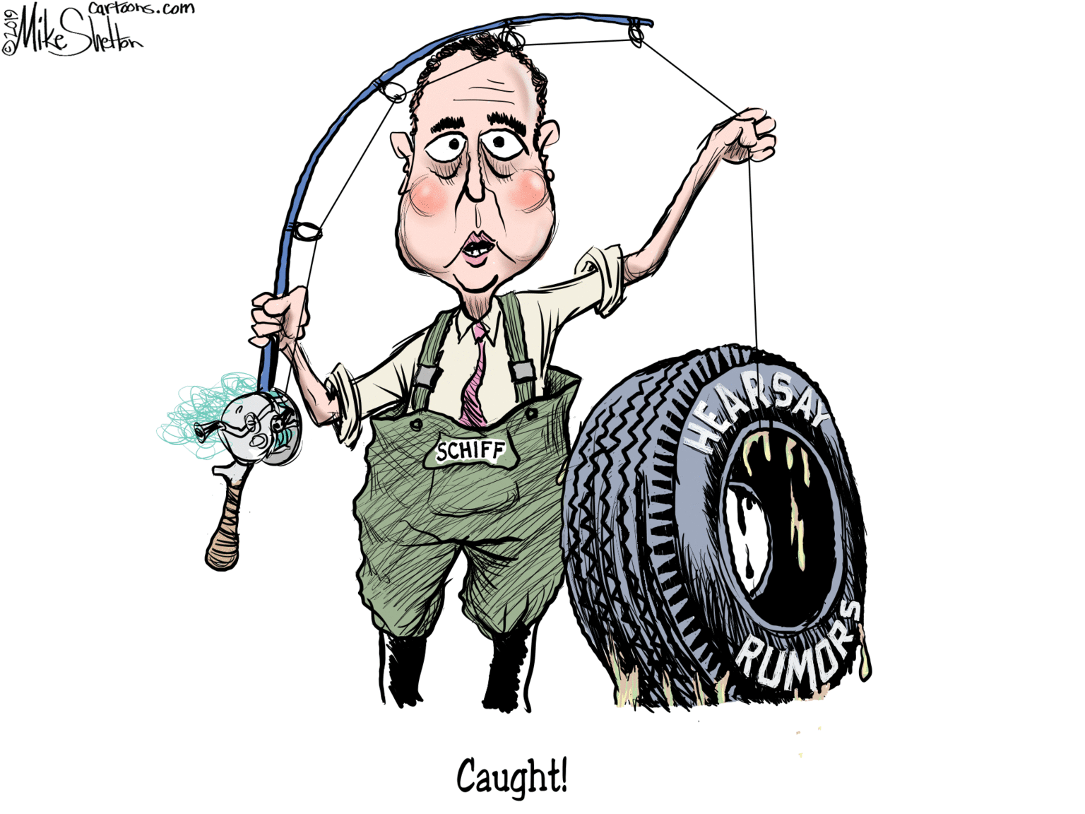 Artwork OCR: Cartoons.com SCHIFF PUMDS Caught! Cartoons.com SCHIFF PUMDS Caught!