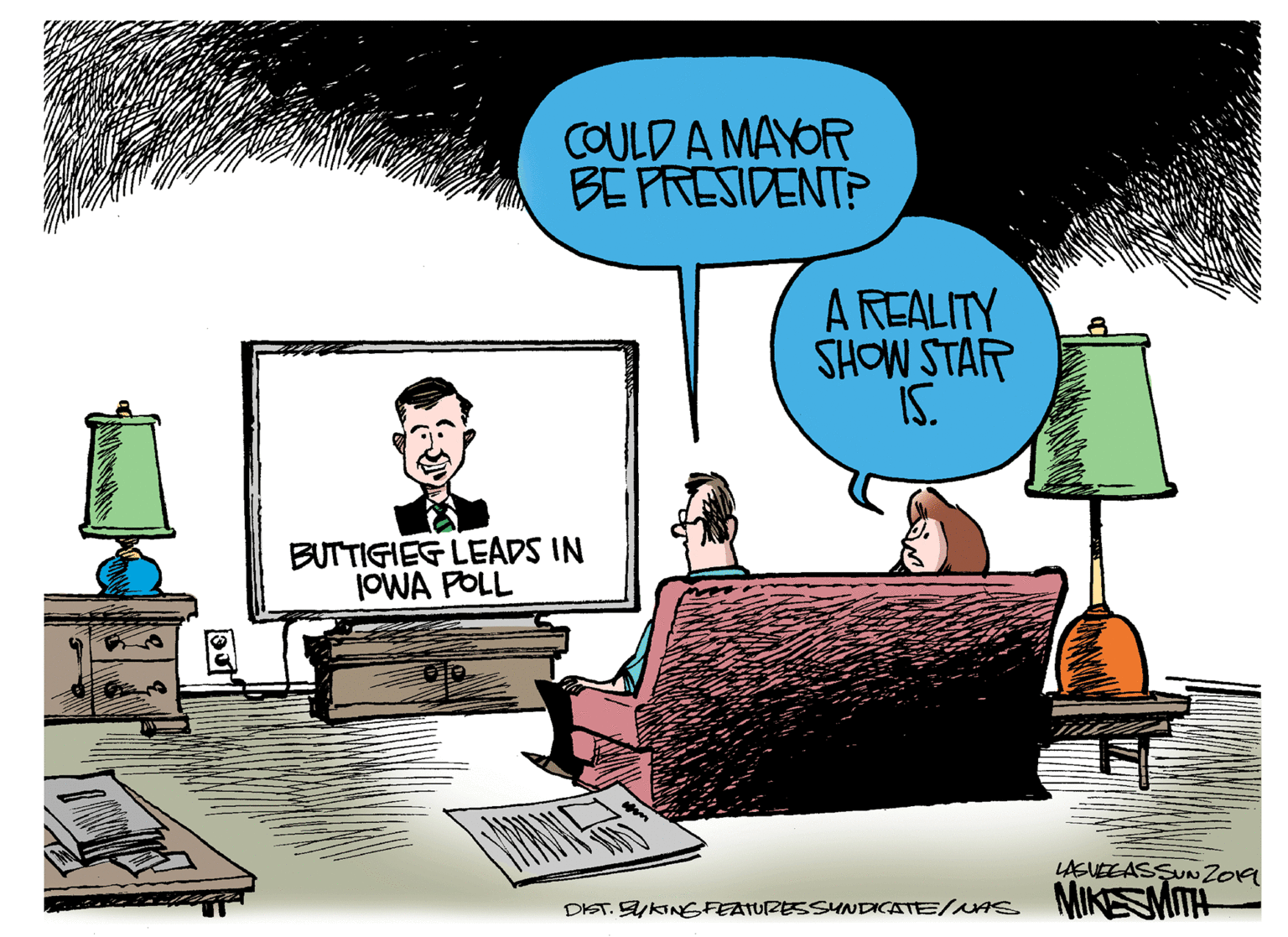 Office equipment OCR: COULD A MAYOR BE PRESIDENT? A REALITY SHOW STAR I5. BUTTIGIEG LEADS IN JOWA POLL LAEUEEASSUZO9 MIKESMITH DST. EUKINEFEATURESSUNDICATE/NAS COULD A MAYOR BE PRESIDENT? A REALITY SHOW STAR I5. BUTTIGIEG LEADS IN JOWA POLL LAEUEEASSUZO9 MIKESMITH DST. EUKINEFEATURESSUNDICATE/NAS