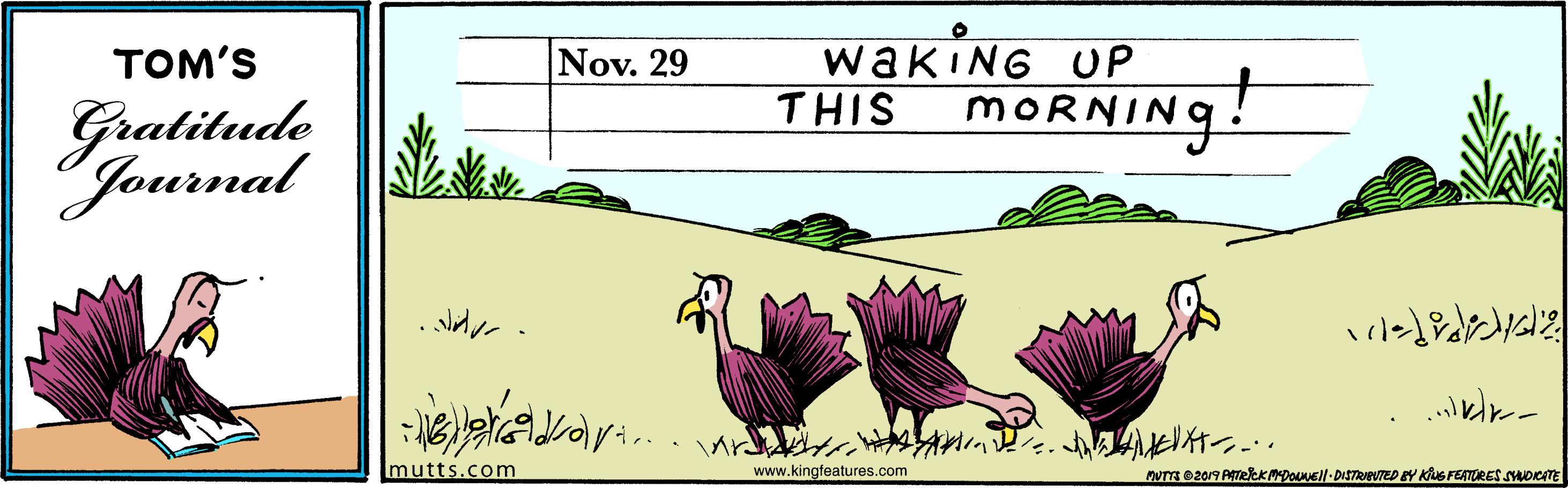 Rectangle OCR: wakING UP THIS ??M'S Nov. 29 MORNING! Gratitude Journal mutts.com www.kingfeatures.com wakING UP THIS ??M'S Nov. 29 MORNING! Gratitude Journal mutts.com www.kingfeatures.com