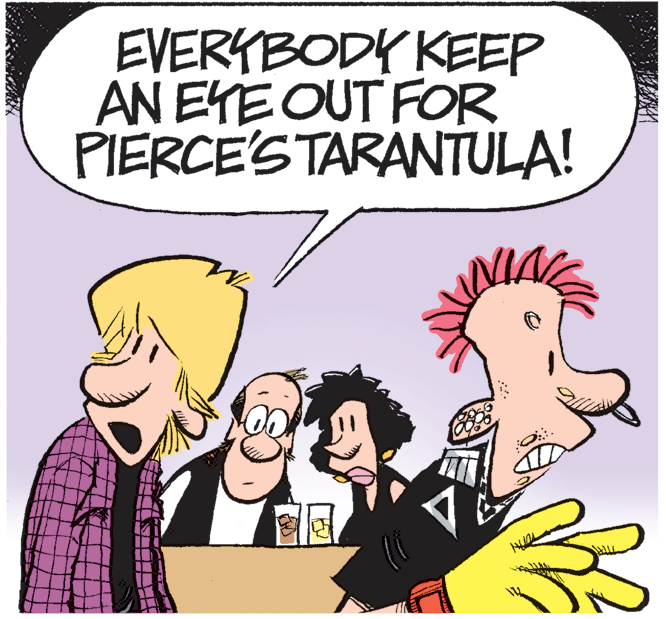 Human OCR: EVERYBODY KEEP AN ETE OUT FOR PIERCE'STARANTULA! EVERYBODY KEEP AN ETE OUT FOR PIERCE'STARANTULA!