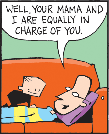 Animation OCR: WELLYOUR MAMA AND I ARE EQUALLY IN CHARGE OF YOU. WELLYOUR MAMA AND I ARE EQUALLY IN CHARGE OF YOU.