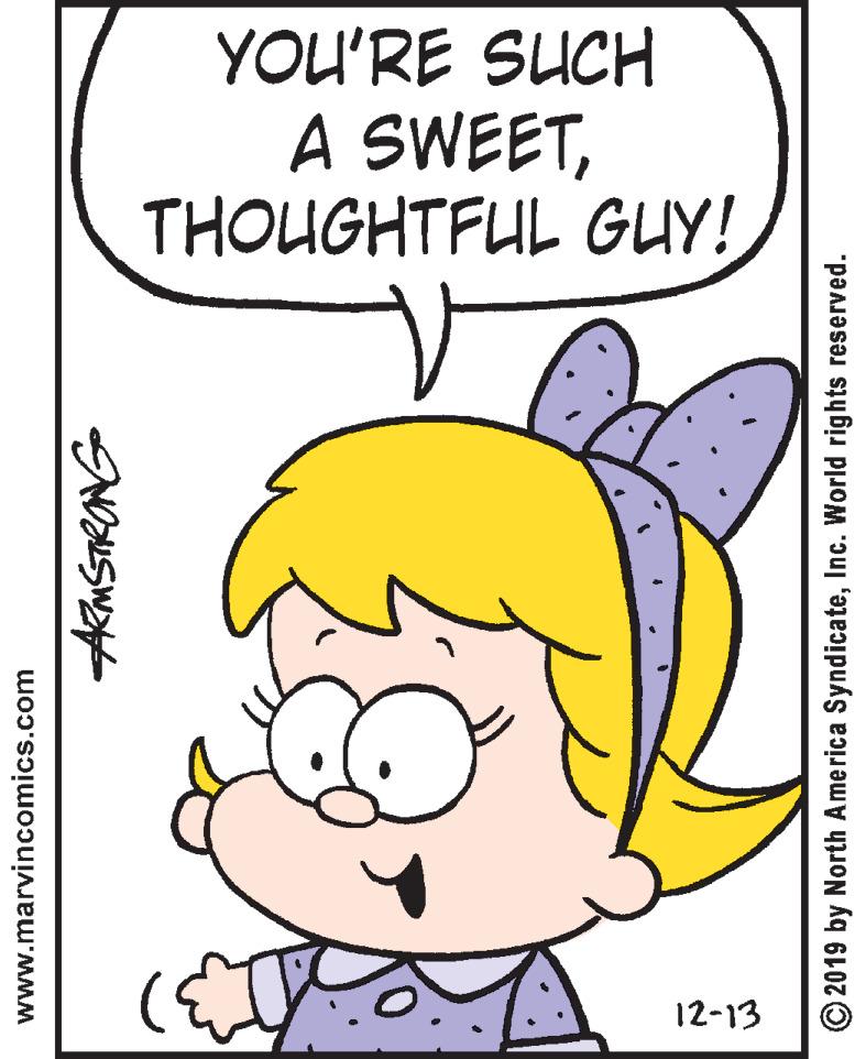 Gesture OCR: YOU'RE SUCH A SWEETTHOUGHTFUL GUY! 12-13 www.marvincomics.com © 2019 by North America SyndicateInc. World rights reserved. YOU'RE SUCH A SWEETTHOUGHTFUL GUY! 12-13 www.marvincomics.com © 2019 by North America SyndicateInc. World rights reserved.