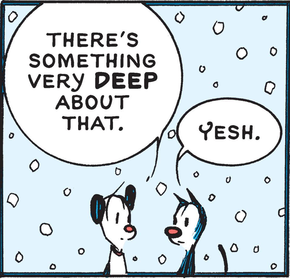 Line OCR: THERE'S SOMETHING VERY DEEP ABOUT THAT. YESH. THERE'S SOMETHING VERY DEEP ABOUT THAT. YESH.