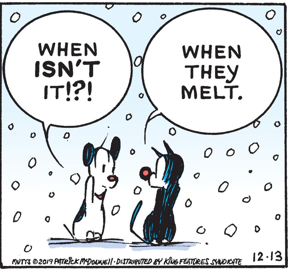 Art OCR: WHEN ISN'T IT!?! WHEN THEY MELT. 12.13 MUTTS 2019 PATTRICK MDONNEll DISTRIBUTED BY KNG FEATURES SYNDICATE WHEN ISN'T IT!?! WHEN THEY MELT. 12.13 MUTTS 2019 PATTRICK MDONNEll DISTRIBUTED BY KNG FEATURES SYNDICATE