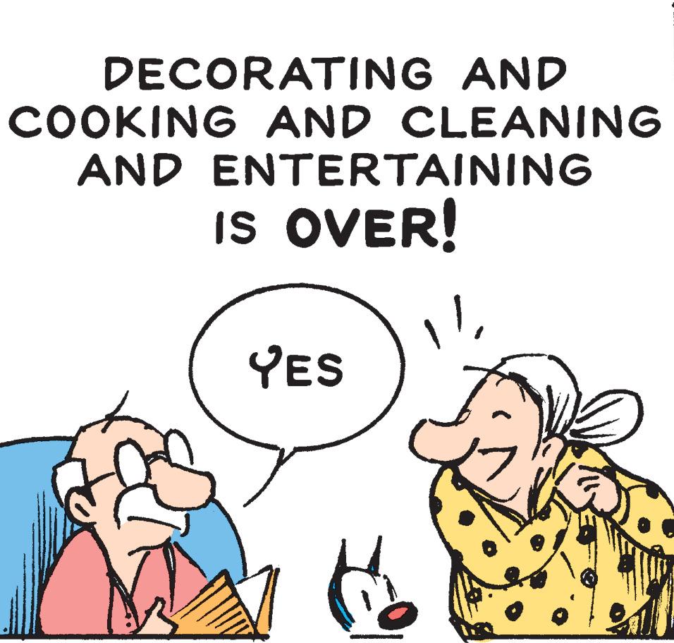 Sharing OCR: DECORATING AND COOKING AND CLEANING AND ENTERTAINING IS OVER! YES DECORATING AND COOKING AND CLEANING AND ENTERTAINING IS OVER! YES