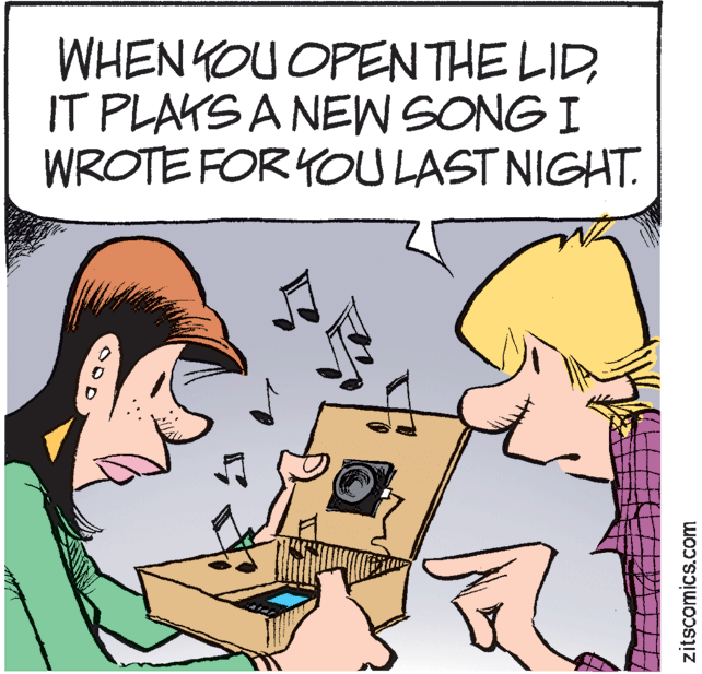 Animation OCR: WHEN YOU OPEN THE LIDIT PLAYS A NEW SONG I WROTE FOR YOU LAST NIGHT. ODD zitscomics.com WHEN YOU OPEN THE LIDIT PLAYS A NEW SONG I WROTE FOR YOU LAST NIGHT. ODD zitscomics.com