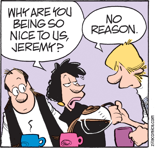 Gesture OCR: WHY ARE YOU BEING SO NICE TO USNEREMY? NO REASON. zitscomics.com WHY ARE YOU BEING SO NICE TO USNEREMY? NO REASON. zitscomics.com
