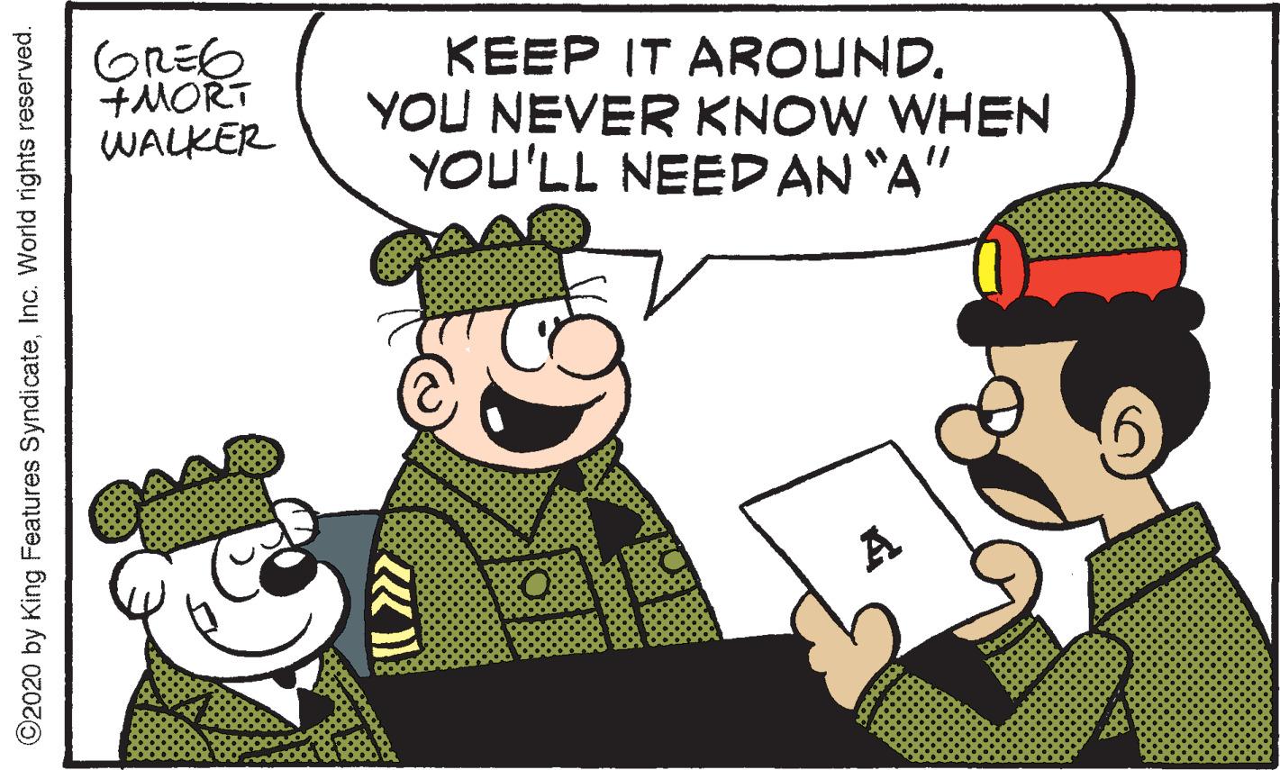 Interaction OCR: GRES +MORT WALKER KEEP IT AROUND. YOU NEVER KNOW WHEN YOU'LL NEEDAN "A' A ©2020 by King Features SyndicateInc. World rights reserved. GRES +MORT WALKER KEEP IT AROUND. YOU NEVER KNOW WHEN YOU'LL NEEDAN "A' A ©2020 by King Features SyndicateInc. World rights reserved.