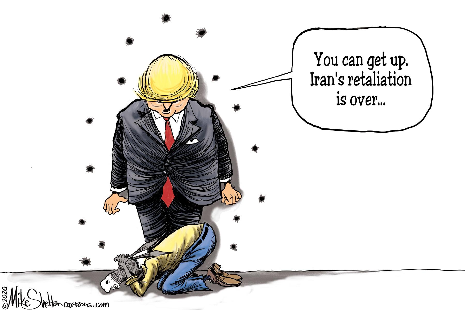 Drawing OCR: You can get up. Iran's retaliation is over. Dletbncartons.com You can get up. Iran's retaliation is over. Dletbncartons.com