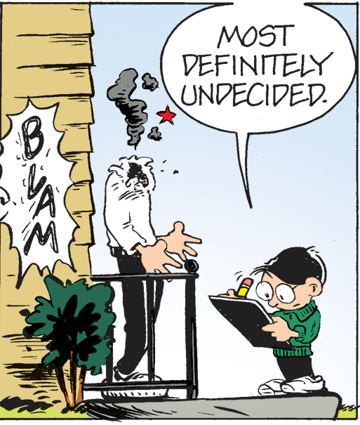 Illustration OCR: MOST DEFINITELY UNDECIDED. B. MOST DEFINITELY UNDECIDED. B.