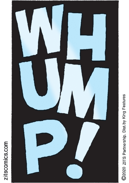 Graphic design OCR: WH UM P! zitscomics.com ©2020 ZITS Partnership. Dist.by King Features WH UM P! zitscomics.com ©2020 ZITS Partnership. Dist.by King Features