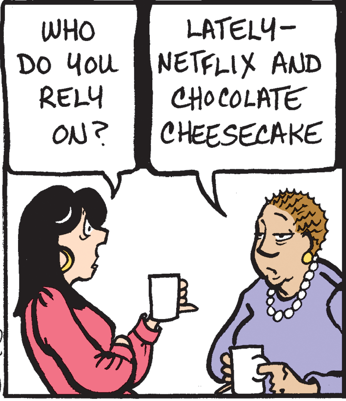 Illustration OCR: LATELY- DO You NETFLIX AND CHOCOLATE CHEESECAKE WHO RELY ON? LATELY- DO You NETFLIX AND CHOCOLATE CHEESECAKE WHO RELY ON?