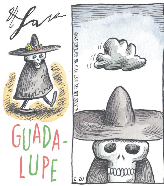 Handwriting OCR: GUADA LUPE 2-20 2020 LINIERSDIST. BY KING FEATURES SYND. GUADA LUPE 2-20 2020 LINIERSDIST. BY KING FEATURES SYND.