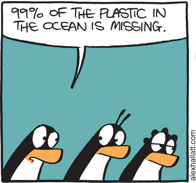 Flightless bird OCR: 99% OF THE PLASTIC IN THE OCEAN IS MISSING. alexhallatt.com 99% OF THE PLASTIC IN THE OCEAN IS MISSING. alexhallatt.com
