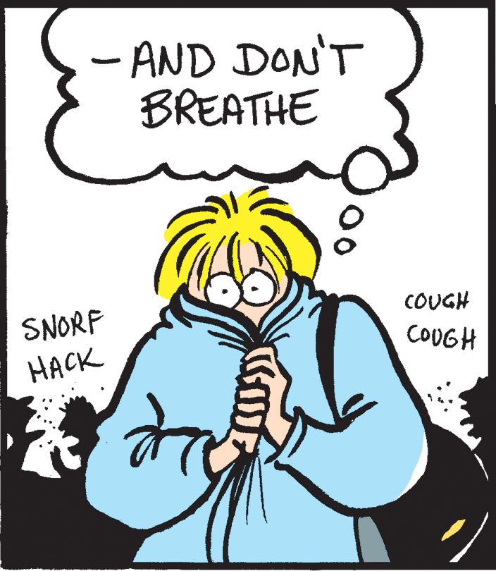 Line OCR: - AND DON'T BREATHE COUGH SNORF COUGH HACK - AND DON'T BREATHE COUGH SNORF COUGH HACK