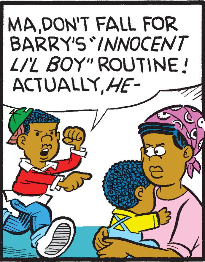 Pleased OCR: MADON'T FALL FOR BARRY'S INNOCENT LIL BOY" ROUTINE! ACTUALLYHE- MADON'T FALL FOR BARRY'S INNOCENT LIL BOY" ROUTINE! ACTUALLY