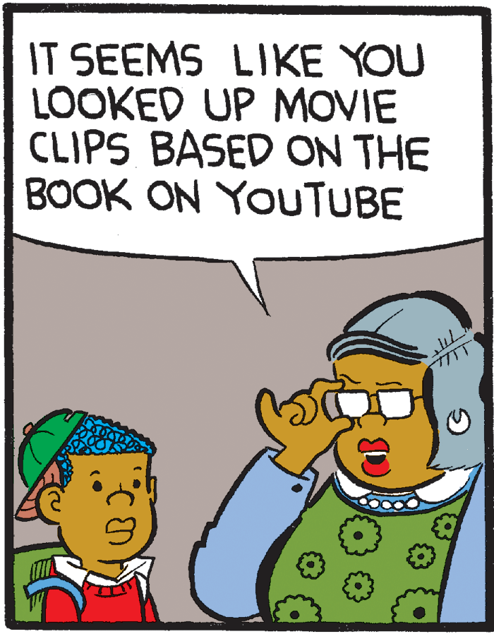 People OCR: IT SEEMS LIKE YOU LOOKED UP MOVIE CLIPS BASED ON THE BOOK ON YOUTUBE IT SEEMS LIKE YOU LOOKED UP MOVIE CLIPS BASED ON THE BOOK ON YOUTUBE