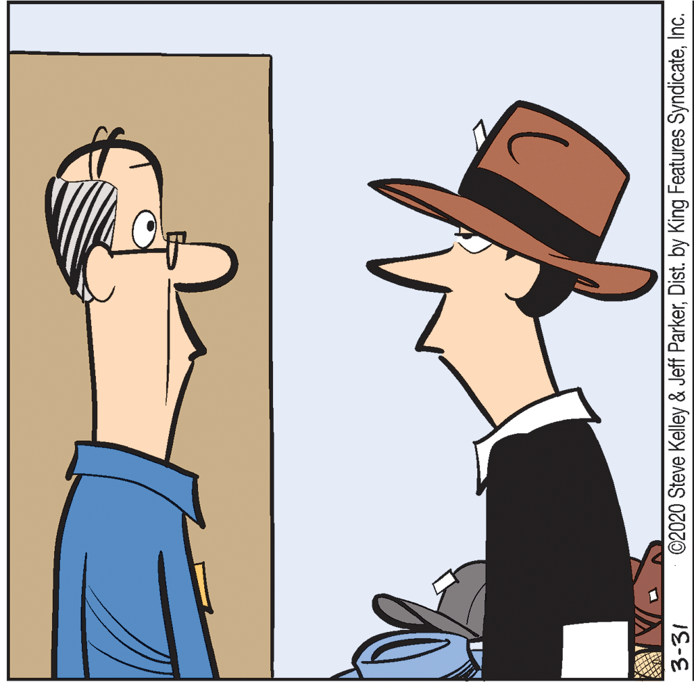 Sleeve OCR: 3-31 ©2020 Steve Kelley & Jeff ParkerInc. 3-31 ©2020 Steve Kelley & Jeff ParkerDist. by King Features Syndicate