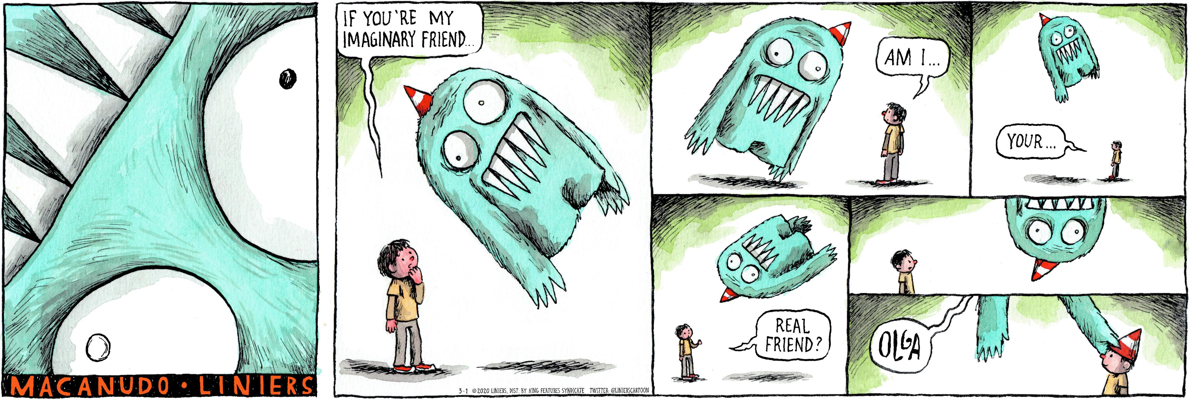 Child art OCR: IF YOU 'RE MY IMAGINARY FRIEND. AM I. YOUR. REAL FRIEND? OLA MACANUDO LINIERS 3-1 2IE LMT NS SYCAE TVITIE UNDR IF YOU 'RE MY IMAGINARY FRIEND. AM I. YOUR. REAL FRIEND? OLA MACANUDO LINIERS 3-1 2IE LMT NS SYCAE TVITIE UNDR