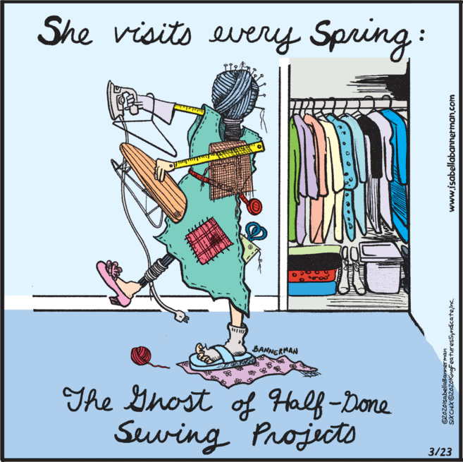 Happy OCR: She visits every Spring: BANNERMAN The Ghost of Half-Done Suving Projicto 3/23 ©ZOZ0isabellaBannerman SIXCHX@2020KingFeaturesSyndicatewww.isabellabannerman.com She visits every Spring: BANNERMAN The Ghost of Half-Done Suving Projicto 3/23 ©ZOZ0isabellaBannerman SIXCHX@2020KingFeaturesSyndicate