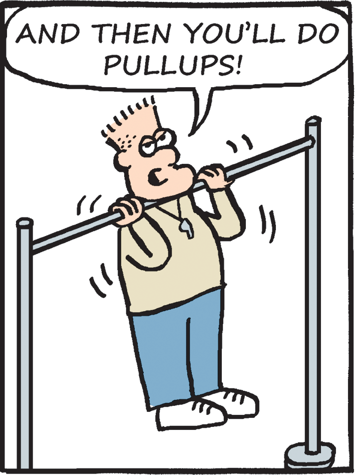 Pleased OCR: AND THEN YOU'LL DO PULLUPS! AND THEN YOU'LL DO PULLUPS!