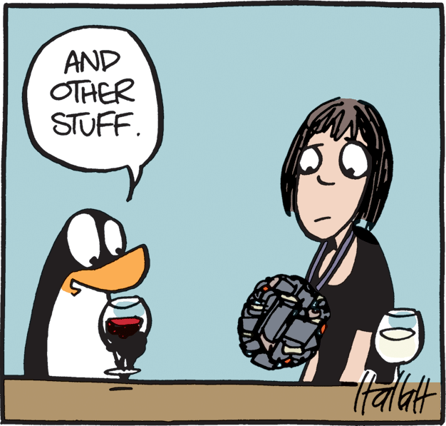 Fictional character OCR: AND OTHER STUFF. AND OTHER STUFF.