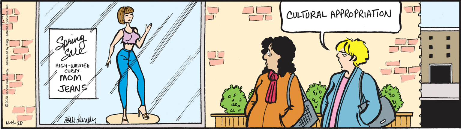 Conversation OCR: CULTURAL APPROPRIATION Spring HIGH-WAISTED CURVY MOM JEANS HH. 20 CULTURAL APPROPRIATION Spring HIGH-WAISTED CURVY MOM JEANS HH. 20