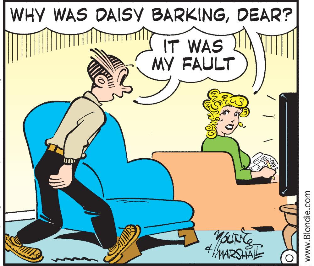 Pleased OCR: WHY WAS DAISY BARKINGDEAR? IT WAS MY FAULT ? MARSHAL www.Blondie.com WHY WAS DAISY BARKINGDEAR? IT WAS MY FAULT ? MARSHAL www.Blondie.com