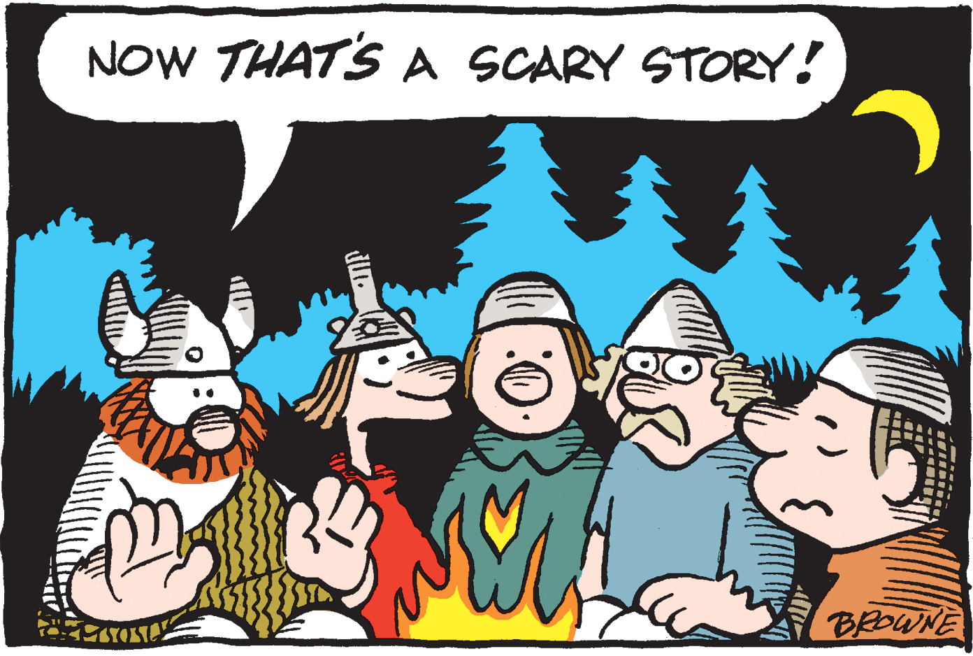 Illustration OCR: NOW THATS A SCARY STORY! BROWNE NOW THATS A SCARY STORY! BROWNE