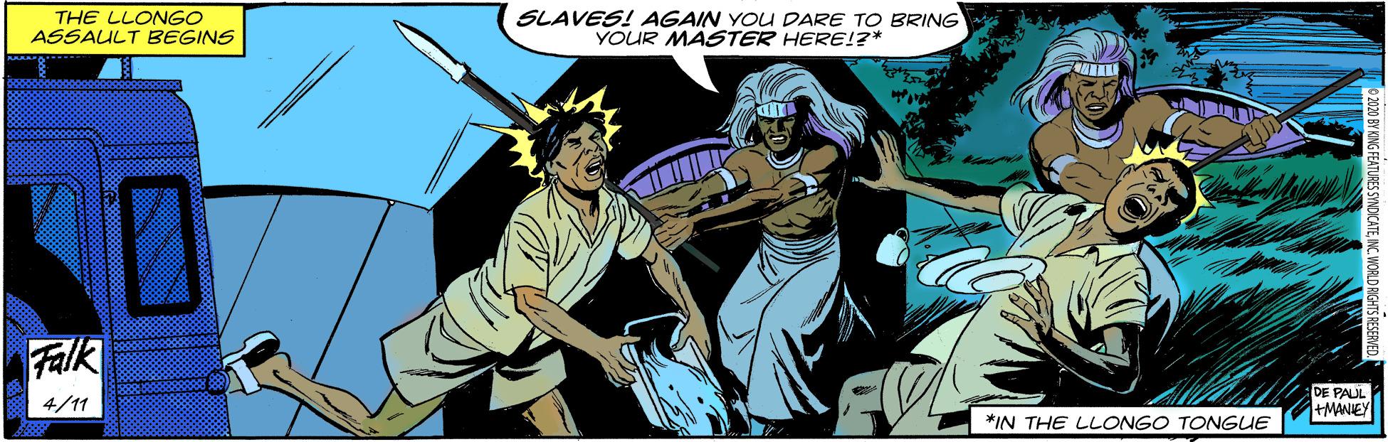 Internet meme OCR: THE LLONGO ASSAULT BEGINS SLAVES! AGAIN YOU DARE TO BRING YOUR MASTER HERE!?* Falk DE PAUL +MANIEY 4/11 *IN THE LLONGO TONGUE THE LLONGO ASSAULT BEGINS SLAVES! AGAIN YOU DARE TO BRING YOUR MASTER HERE!?* Falk DE PAUL +MANIEY 4/11 *IN THE LLONGO TONGUE