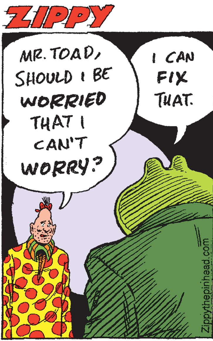 Publication OCR: ZIPPY MR. TOADSHOULD I BE WORRIED THAT I I CAN FIX TUAT. CAN'T WORRY? Zippythepinhaad.com ZIPPY MR. TOADSHOULD I BE WORRIED THAT I I CAN FIX TUAT. CAN'T WORRY? Zippythepinhaad.com