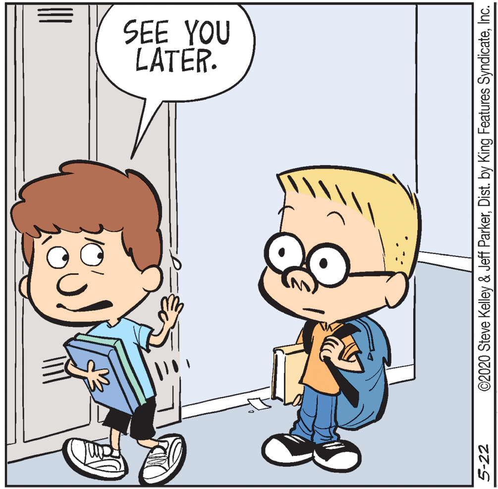 Human body OCR: SEE YOU LATER. 5-22 ©2020 Steve Kelley & Jeff ParkerInc. SEE YOU LATER. 5-22 ©2020 Steve Kelley & Jeff ParkerDist. by King Features Syndicate