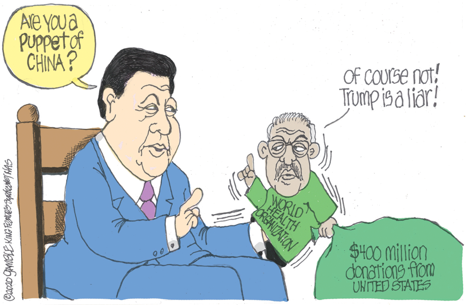 Organism OCR: Ale YOu a PUPpetof CHINA? Of COUrse not! Trump is a liar! WORLD HEALTH ORGANIZATION $400 Million donations florm UNITED STATES Ale YOu a PUPpetof CHINA? Of COUrse not! Trump is a liar! WORLD HEALTH ORGANIZATION $400 Million donations florm UNITED STATES
