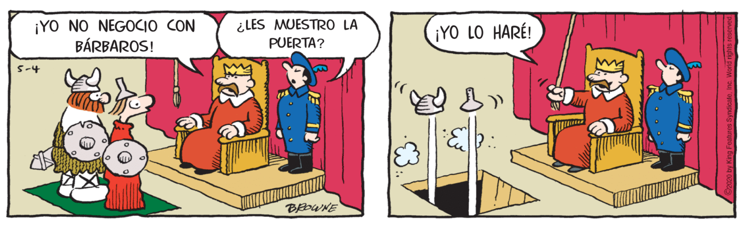 Humour OCR: ¡YO NO NEGOCIO CON BÁRBAROS! ¿LES MUESTRO LA PUERTA? ¡YO LO HARÉ! S-4 BROWNE ¡YO NO NEGOCIO CON BÁRBAROS! ¿LES MUESTRO LA PUERTA? ¡YO LO HARÉ! S-4 BROWNE