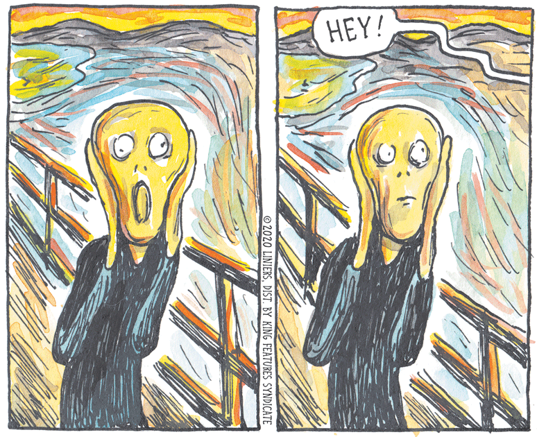 Drawing OCR: HEY? ©2020 LINIERSDIST. BY KING FEATURES SYNDICATE HEY? ©2020 LINIERSDIST. BY KING FEATURES SYNDICATE