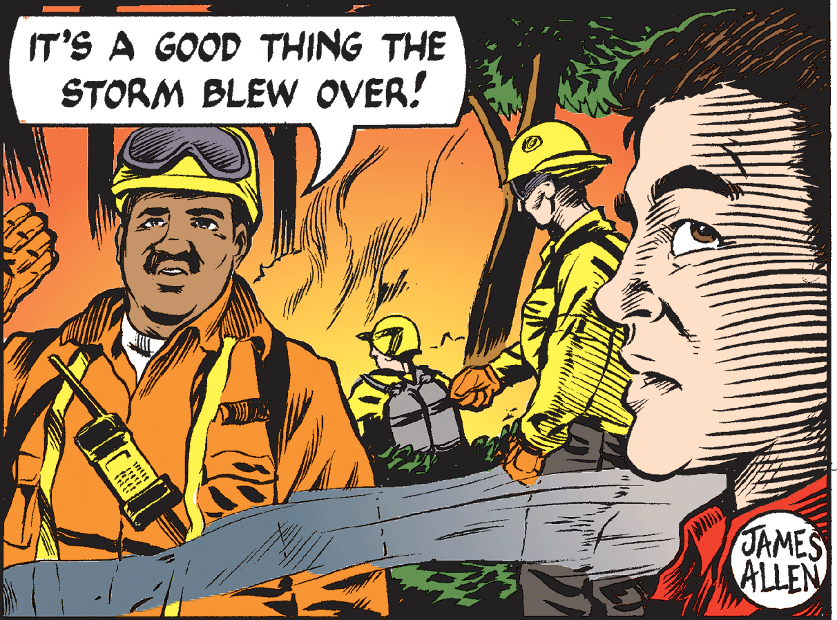 Comics OCR: IT'S A GOOD THING THE STORM BLEW OVER! JAMES ALLEN IT'S A GOOD THING THE STORM BLEW OVER! JAMES ALLEN