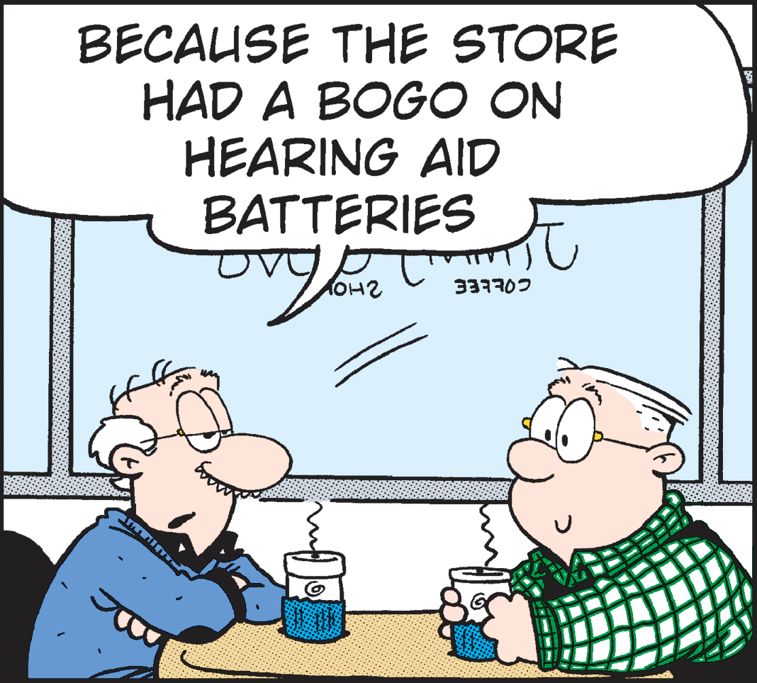 Pleased OCR: BECAUSE THE STORE HAD A BOGO ON HEARING AID BATTERIES BECAUSE THE STORE HAD A BOGO ON HEARING AID BATTERIES